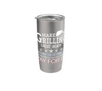 Haz que la parrilla sea genial de nuevo Trump BBQ Pit Master Grill regalo Vaso térmico de acero inoxidable de doble pared