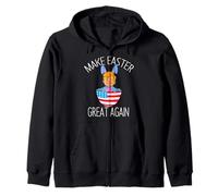 Haz que la Pascua sea grande de nuevo divertido Trump Bunny Egg Hunt Hombres Mujeres Sudadera con Capucha