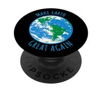 Haz Que la Tierra Sea Grande Otra Vez Planeta Tierra Globo Diseño Día PopSockets PopGrip Adhesivo