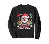 Haz Que Las Galletas Sean geniales Otra Vez Funny Santa Christmas Cookie Baking Sudadera