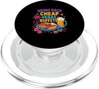 Haz Que Las Vegas Sean Baratas Otra Vez Retro Las Vegas Buffets Casino Party PopSockets PopGrip para MagSafe