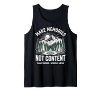 Haz Que los Recuerdos no estén contentos Campamento Más Desplázate Menos Camiseta sin Mangas