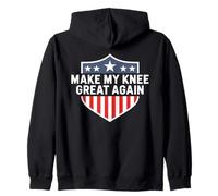 Haz Que mi Rodilla vuelva a ser Grande patriótica Sudadera con Capucha