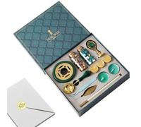 Haz Que Tus Letras Destaquen Con Este Juego De Lacre. Este Resistente Juego Cuenta Con Un Cabezal De Sellado De Latón Combinado Con Un Mango De Madera Suave. El Cabezal Del Sello Es Liso Y Brillante,