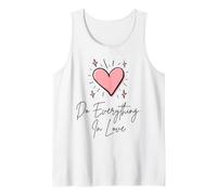 Haz Todo con Amor, Bonito corazón, Inspirador Arte religioso Camiseta sin Mangas
