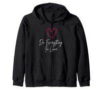 Haz Todo con Amor, Bonito corazón, Inspirador Arte religioso Sudadera con Capucha
