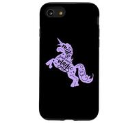 Haz tu propia camiseta gráfica de unicornio para niñas con cita positiva mágica Carcasa para iPhone SE (2020) / 7 / 8