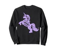 Haz tu propia camiseta gráfica de unicornio para niñas con cita positiva mágica Sudadera