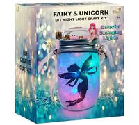 Haz tu propio tarro de unicornio y linterna de hadas con luz nocturna para niños, el mejor regalo de cumpleaños para niñas de 3, 4, 5, 6, 7, 8, 9, 10, 11, 12 años, regalo de unicornio y kit de