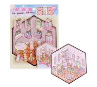Haz tus propias pegatinas para casa - Calcomanías para aliviar el estrés con efecto | Pegatinas autoadhesivas para tu propia, divertidas escenas de dibujos animados para niños y pegatinas para