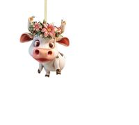 Haz una declaración con el colgante de vaca pequeña, perfecto para los amantes de las vacas. DkY582 (A #3, 8 cm)