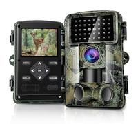 HAZA Camara Caza 58MP 2.7K HD Camara Fototrampeo con Micro SD 32GB Cámaras de Caza Visión Nocturnal Impermeable IP66 Cámara de Outdoor Patio Trasero Granja Vida Silvestre Monitoreo