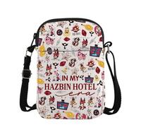 Hazbin - Bolso cruzado de película de dibujos animados, diseño de Alastor, regalo de personajes de dibujos animados, regalo para fanáticos, regalo de anime, Cruz de hotel, medium