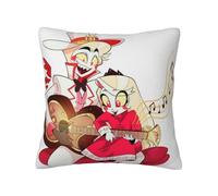 Hazbin Hotel - Funda de almohada de anime Charlie Morningstar Vaggie, funda de almohada cuadrada de felpa afelpada para sofá cama (45,7 x 45,7 cm)