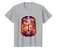 Hazbin Hotel - Póster Art Camiseta, Niños, Gris Jaspeado, 6 años
