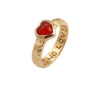 Haze&Glory Anillo 'Heart Over Heels' oro / rojo 56 EUR