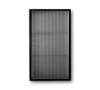 Haze Mueble de Pared de Vidrio Estriado Negro