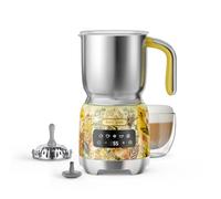 Hazel Quinn Espumador De Leche, 5 Funciones, Espumador Y Vaporizador De Temperatura Y Grosor Variable, Desmontable Y Apto Para Lavavajillas, 400ML Para Latte Caliente Y Frío - Impresión Floral