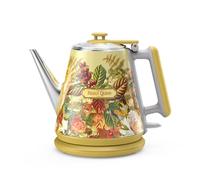 Hazel Quinn X Eduardo Recife Collaboration Electric Kettle 1 Litro Tetera Eléctrica Retro Pequeña, Pared Doble, Acero Inoxidable 304, 1360 W de Hervido Rápido, Libre de BPA, Apagado Automático
