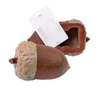Hazelnut Secret Safe - Escondite realista de resina de nueces, recipiente camuflado para guardar llaves, interior protegido con junta resistente a la intemperie, aspecto de concha orgánica texturizada