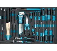 HAZET 163-120/24N Juego universal, 24 piezas, destornillador, martillo, cincel, alicates, destornillador offset, Phillips PH, ranurado, vaso hexagonal