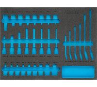 HAZET 163-367L - Inserto de espuma suave de 2 componentes, multicolor