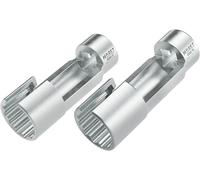 HAZET 4550-1718/2 Juego de llaves para tubos de inyección, 17 mm y 18 mm, para tuercas de unión en tubos de alta presión, adecuado para sistemas de inyección Common Rail".