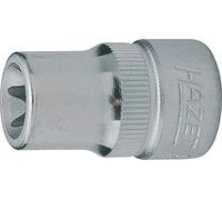 Hazet 82042000 - Vaso para llave (3/8", T10) | 3/8 pulgadas (10 mm) cuadrado hueco, accionamiento cuadrado hueco de 3/8 pulgadas, perfil Torx exterior, cromo vanadio, 25 g