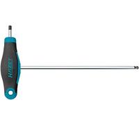 Hazet 829KK-4 - Destornillador acodado (hoja corta y larga para uso flexible, perfil hexagonal interior, tamaño 4 mm), color azul oscuro