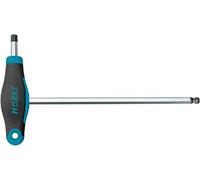 Hazet 829KK-8 Destornillador en ángulo (Hoja Corta y Larga para Uso Flexible, Perfil Hexagonal, tamaño 8), Azul Oscuro, 8 mm