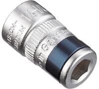 Hazet Adaptador 2250-1, con cierre de resorte - para una sujeción segura de las puntas, salida: hexagonal 6,3 (1/4 pulgada), accionamiento: cuadrado 6,3 mm (1/4 pulgada), FABRICADO EN ALEMANIA