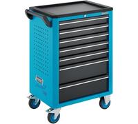 Hazet Carro de Taller Assistent 176N-7, 7 cajones, organización de Herramientas móviles, Material y Montaje, construcción de Doble Pared con Cierre centralizado con Cerradura