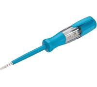 HAZET Comprobador de fases VDE 839P, 220-250V, cuchilla ranurada 0,5 x 3 mm, mango de plástico aislado, con clip, para comprobación de tensión eléctrica