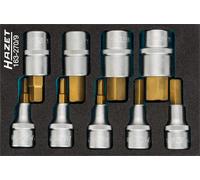 HAZET Destornillador de socket Kit 12,5mm 1/2" Hexágonales Interiores 9-teil