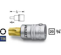 Hazet Destornillador de socket Torx 20mm 3/4" Interior Torx 80mm
