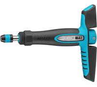 Hazet Destornillador dinamométrico 6005CT-100, 1/4 con mango en cruz, 4-10 Nm, 6% de precisión, 198 mm de longitud, reversible derecha/izquierda, mecanismo de rueda libre, ergonómico