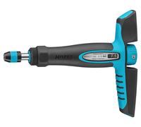 Hazet Destornillador dinamométrico 6005CT-100, 1/4 con mango en cruz, 4-10 Nm, 6% de precisión, 198 mm de longitud, reversible derecha/izquierda, mecanismo de rueda libre, ergonómico