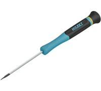 Hazet Destornillador para electrónica 811EL-03, SW 0,5 x 3 mm perfil ranurado, para los tornillos más pequeños, pomo de centrado giratorio, agarre seguro gracias a las ranuras anchas del mango
