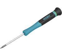 Hazet Destornillador para electrónica 811EL-T6, perfil interno TORX SW T6, para los tornillos más pequeños, pomo de centrado giratorio, agarre seguro gracias a las ranuras anchas del mango