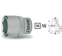 Hazet Función de Llave de Tubo 10mm 3/8" Außen-sechskant-tractionsprofil 17 88
