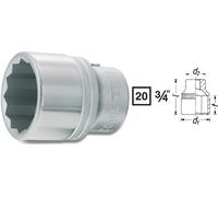Hazet Función de Llave de Tubo 20mm 3/4" Außen-doppel-sechskant 1000az-1.5/16
