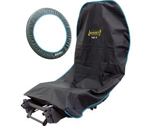 HAZET funda para asiento y volante 196-6/2, 2 piezas, para todos los asientos y volantes, impermeable y repelente al aceite, tamaño universal, antiestática, lavable a 40 grados