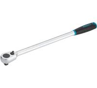 HAZET HiPer carraca reversible de dientes finos 916HPL I cuadrada 1/2 pulgada I 90 dientes I ángulo de funcionamiento de 4 grados I extra larga: 415 mm