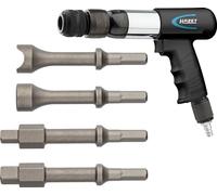 HAZET Juego de cinceles vibratorios 9035V/5 I para aflojar tornillos oxidados, juego de 5 piezas, velocidad de impacto ajustable en 9 pasos