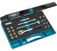 Hazet Juego de herramientas Torx 1557/21, 21 piezas, Torx externo e interno, Tamaño E5-E14, T15-T50, variedad de aplicaciones