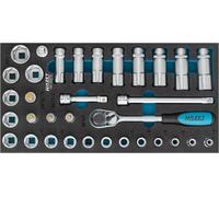 HAZET Juego de Llave Tubular 10mm 3/8" Außen-sechskant Dentro 33tlg 163-483/33