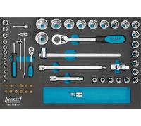 HAZET Juego de Llave Tubular 12,5mm 1/2"6,3mm 1/4" 57tlg 163-118/57