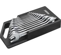 HAZET Juego de llaves fijas dobles 450N/12NRS I Perfil hexagonal exterior 6 x 7 - 30 x 32 I 12 piezas I En soportes de plástico resistentes I Par de apriete máx.: 12 Nm