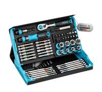 Hazet Juego de puntas Smartcase 2200SC-32, Juego de 59 piezas, accionamiento: hexagonal 6,3 (1/4 pulgada), muchas herramientas en el mínimo espacio para una mejor visión de conjunto