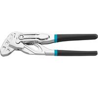 Hazet Llave alicate 762-12, ajuste rápido con función de palanca punta/paso, distancia de bloqueo de 2 mm, 12 posiciones de bloqueo, preajuste con una sola mano, patas de alicate cromadas